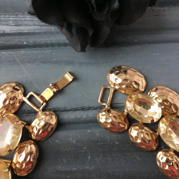 Gold + Gem Chunky Necklace - Picture 3 of 9